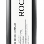 Black cylindrical reverse osmosis membrane housing with a white label reading 'ROCB', used in water filtration systems.